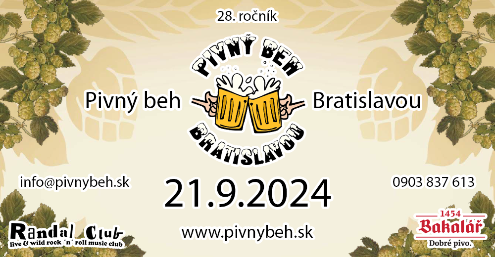 Pivný beh Bratislavou 28 - 21. september 2024